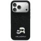 3. Karl Lagerfeld Rhinestones Karl&Choupette Pin Case for iPhone 17 Pro - Black