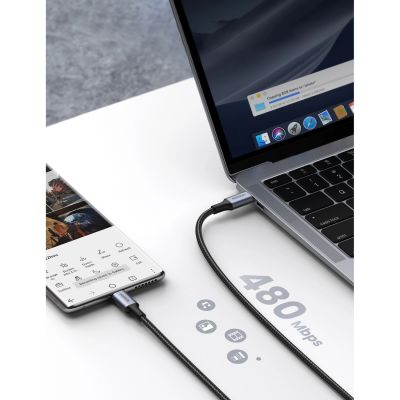 6. Ugreen US316 USB-C / USB-C Cable 480Mb/s 5A 0.5m - Gray