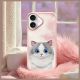 10. Nimmy Big Eyed Pet 2.0 Cat Case for iPhone 16 - Pink