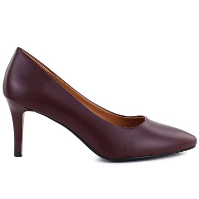2. Sergio Leone 1336 burgundy pointed toe pumps for women