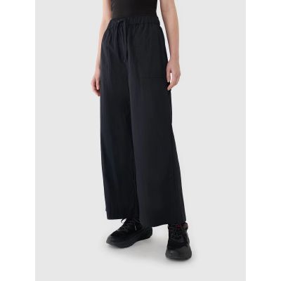 Women's casual wide-leg trousers 4F 4FWSS25TTROF1012-20S