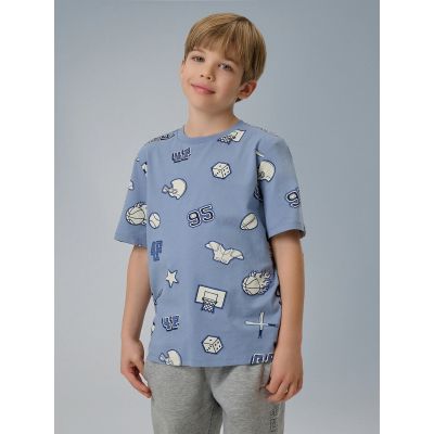 Boy's regular printed T-shirt 4F 4FJRSS26TTSHM3466-32A