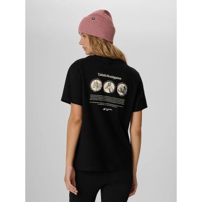 2. Women's loose T-shirt with print 4F 4FKAW26TTSHF4507-20S