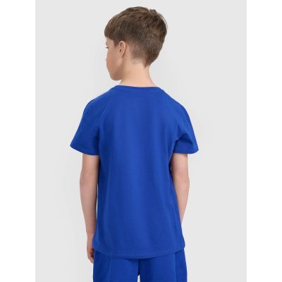 4. Boy's regular plain T-shirt 4F 4FJRAW25TTSHM3260-36S