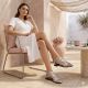 7. Women's openwork silver sandals M.Daszyński MR24148-2