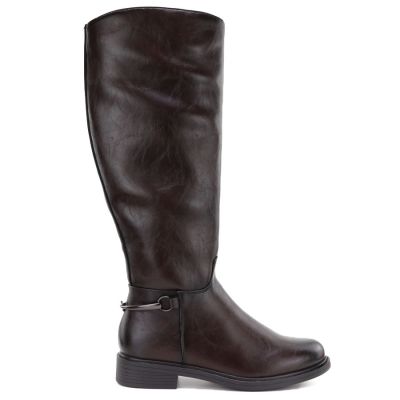2. Women's leather ankle boots, chocolate Potocki JE19500