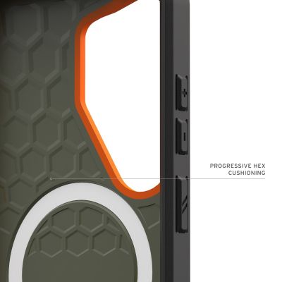 7. Urban Armor Gear Civilian Cell Phone Case 17.5 cm (6.9") Orange, Olive