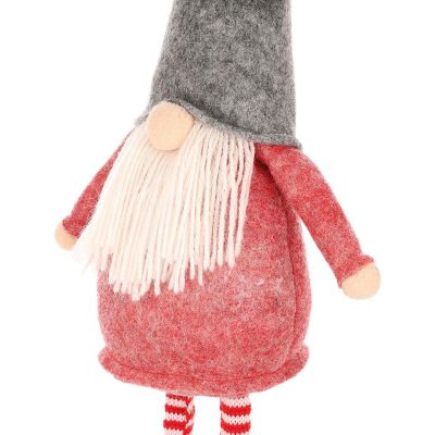 11. DECORATIVE GNOME ON TELESCOPIC LEGS 64-79CM RED