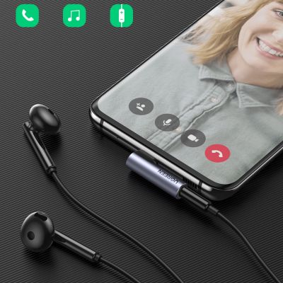 2. Ugreen AV154 80384 Adapter USB-C (male) angled / mini jack 3.5mm (female) - gray