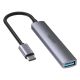 2. UNITEK HUB USB-C 1XUSB-A 5 GBPS, 3XUSB-A 2.0 ALU