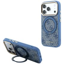 Guess Ring Stand 360 4G Classic Logo MagSafe Case for iPhone 18 Pro Max / 17 Pro Max - Blue