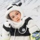 2. Qunature Panda Ski Gloves for Kids and Adults Size S - Black/White