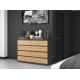 Chest of drawers M8 140 138x40xH97 anthracite/artisan