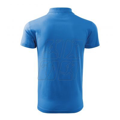 4. Malfini Single J. M MLI-20214 azure polo shirt