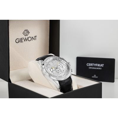8. Giewont Chronograph Sapphire Silver Men's Watch GW7650-A1