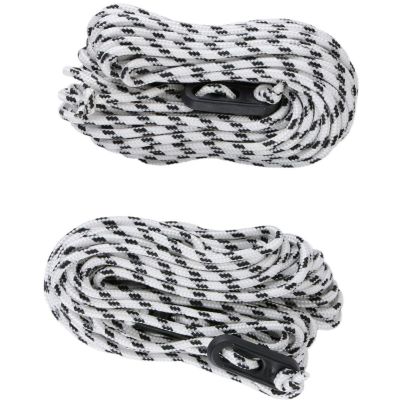 2. TOURIST ROPE TENSION FOR TENTS 2 PCS 10M BLACK AND WHITE CAMP ACTIVE