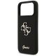 6. Guess Silicone Big 4G Script Case for iPhone 17 Pro Max - Black