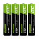 2. GREEN CELL BATTERIES 4X AAA R3 800MAH