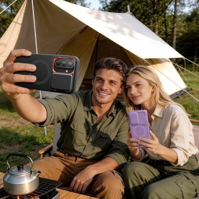 8. Tech-Protect Kevlar Aura MagSafe Case for Samsung Galaxy A57 - Purple