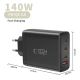 5. Tech-Protect NC140W-GAN 4-Port 140W Wall Charger - Black