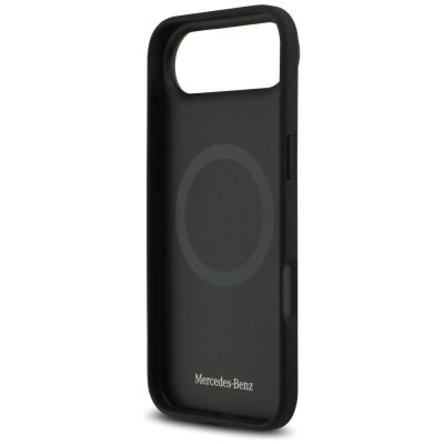 7. Mercedes Leather Laurel Leaves Stripes MagSafe Case for iPhone 17 Air - Black