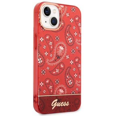 4. Guess GUHCP14MHGBNHR iPhone 14 Plus 6.7" red/red hardcase Bandana Paisley