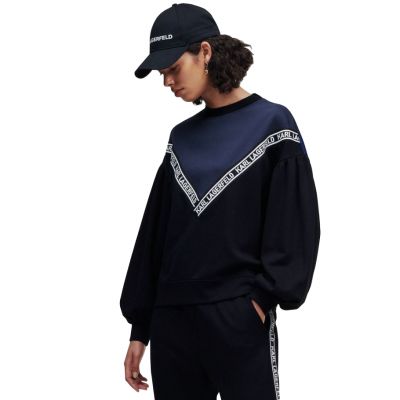 6. KARL LAGERFELD WOMEN'S SWEATSHIRT BI-COLOUR LOGO