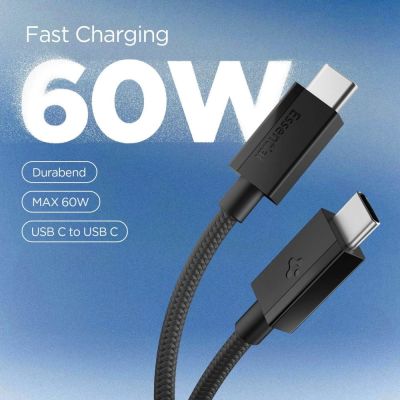 2. Spigen Essential EB6015CC USB-C Cable 60W 150 cm - Black