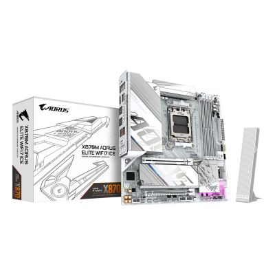6. Gigabyte X870M AORUS ELITE WIFI7 ICE (X870,AM5,ATX,DD