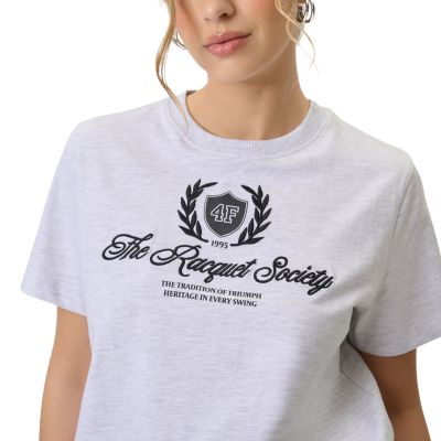 5. Women's T-shirt 4F F2738 cool light gray melange 4FWSS26TTSHF2738 27M