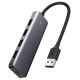 Ugreen Hub Adapter 4in1 USB to 4x USB 3.0+micro USB (gray)