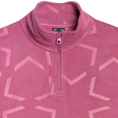 6. Fleece for girls 4F F342 dark pink 4FJWAW25TFLEF342 53A