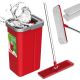 GREENBLUE FLAT MOP WITH BUCKET AND MAXICLEAN WRINGER + TWO MICROFIBER HQ CARTRIDGES, CAPACITY 8L GB870