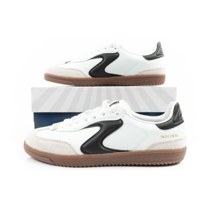 19. Skechers Kickoff women's sneakers white leather sports shoes