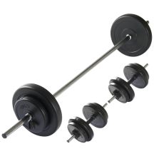 VIRTUFIT ADJUSTABLE BARBELL SET - DUMBBELL SET - 30.5 KG - BLACK