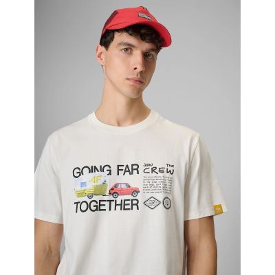 4. Men's regular printed T-shirt 4F 4FRSS26TTSHM3810-11S