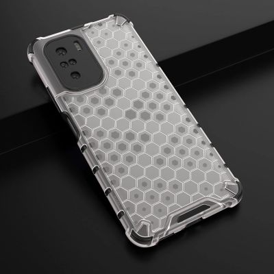 12. Honeycomb Case armor cover with TPU Bumper for Xiaomi Redmi K40 Pro+ / K40 Pro / K40 / Poco F3 transparent