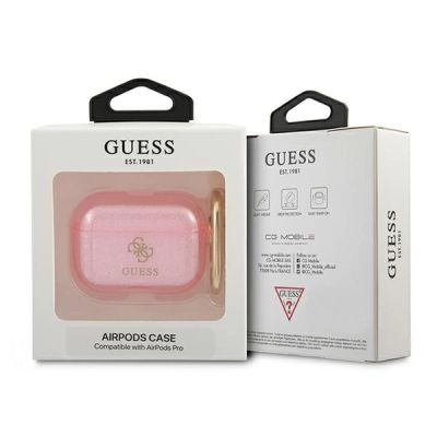 3. Guess GUAPUCG4GP AirPods Pro cover pink/pink Glitter Collection