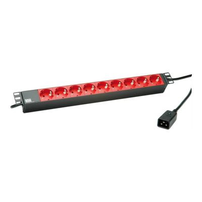 Bachmann 333.937 2 m power strip 9 x sockets indoor Black, Red