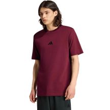 Men's adidas Essentials Small Logo Single Jersey Burgundy KF2403