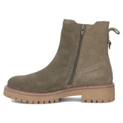 3. Women’s khaki leather Chelsea boots Filippo DBT7935