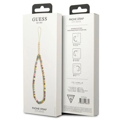 3. Guess pendant GUSTPEAM Phone Strap multicolor/multicolor Heishi Beads