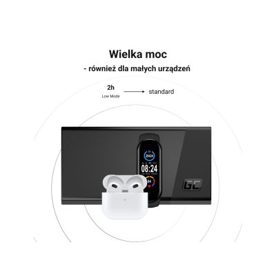 7. GREEN CELL POWERBANK POWERPLAY 20S BLACK 20000MAH 22.5W 3X USB-C PD 1X USB-A