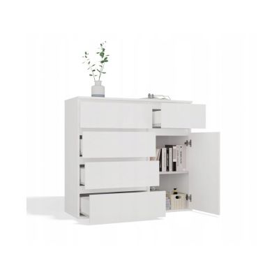 6. MALWA 1D5S CHEST OF DRAWERS WHITE