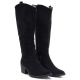 4. Black suede cowboy boots with a block heel M.Daszyński SA261-6