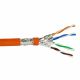 Helos high quality laying cable, Cat.7 raw cable, S/FTP, PiMF, LSZH, orange, 500m drum