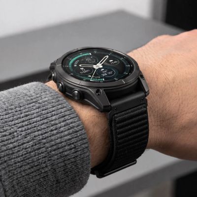 7. Tech-Protect NylonLoop Strap for Garmin Fenix 5X / 5X Plus / 6X / 6X Pro / 7X / 8 / 8 Pro / 9 / 9 Pro (51 mm) – Black