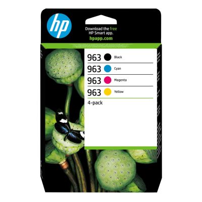 HP 4-Pack Original 963 Black/Cyan/Magenta/Yellow Ink Cartridges