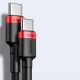 12. Baseus CATKLF-AL91 USB-C - USB-C PD QC cable 100W 5A 480Mb/s 2m - black and red