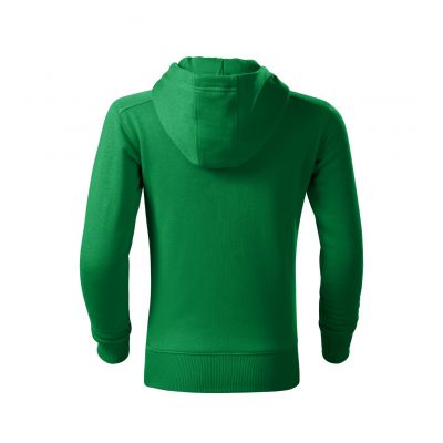4. Children's Trendy Zipper Sweatshirt (Grass Green)